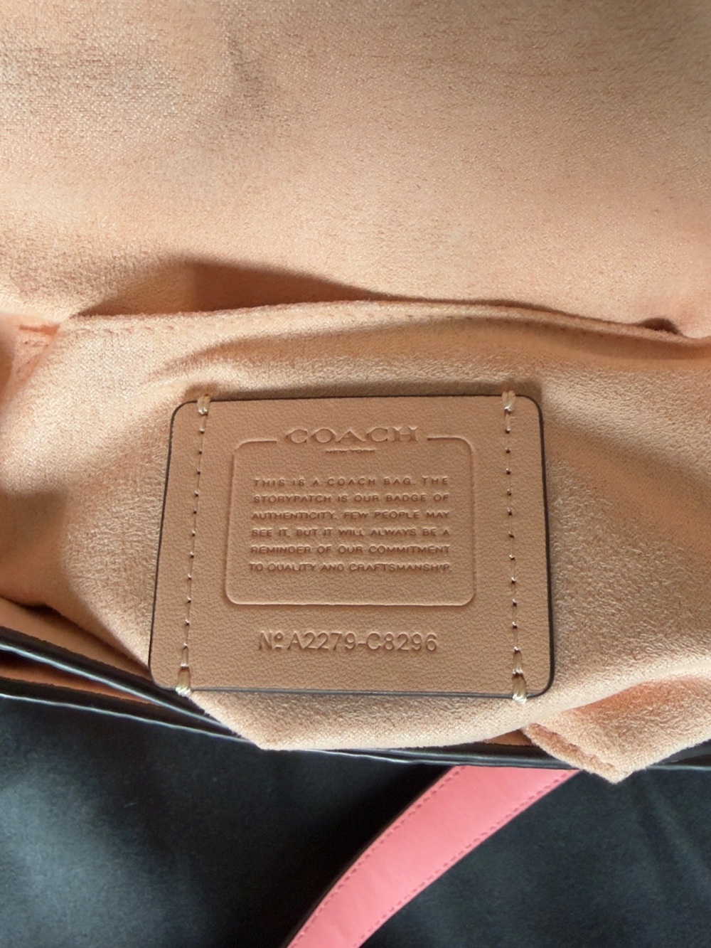 Authentic Coach Georgie Saddle Bag In Colorblock Faded Blush Taffy -model C8296 - Picture 2 of 16